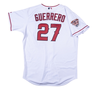 2005 Vladimir Guerrero Game Used and Signed Los Angeles Angels #27 Home Jersey - 5th Silver Slugger & 6th All-Star Season! (Case LOA & Beckett)